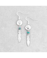 Sterling Silver Kingman Turquoise Earrings FJE2474