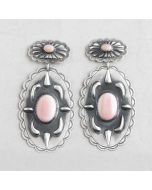 Pink Conch Repoussé Earrings FJE2879