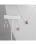 Liquid Silver with Pink Tourmaline Set FJBAR2133