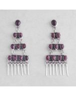 Purple Spiny Oyster Shell Chandelier Earrings FJE2967