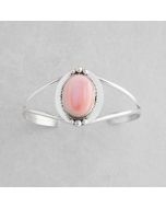 Sterling Silver Pink Conch Cuff FJB2092