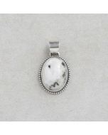 Sterling Silver White Buffalo Pendant FJP2255