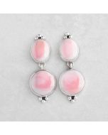 Sterling Silver Pink Conch Earrings FJE2844