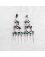 Kingman Turquoise Tiered Earrings FJE2533