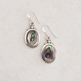 Abalone online Shell Sterling Silver Earrings Chevron Mexico Aztec Deco Quetzalcoatl