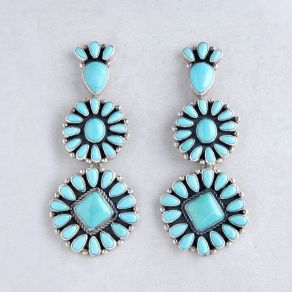 Campitos Turquoise Cluster Earrings FJE1787