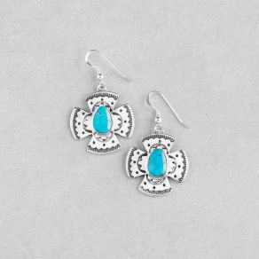 Sterling Silver and Sonoran Mountain Turquoise Earrings FJE2800