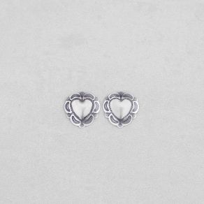 Sterling Silver Heart Earrings FJE2694