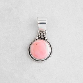 Sterling Silver Pink Conch Pendant FJP2209