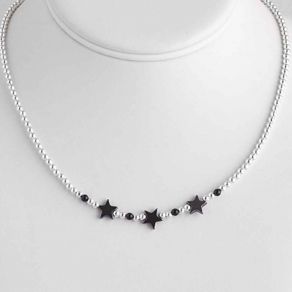 Black Onyx Star Necklace FJN2928