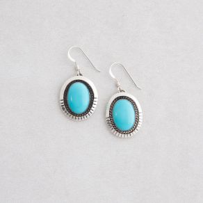 Sterling Silver Campitos Turquoise Earrings FJE2046