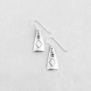 Hand-Stamped Sterling Silver Earrings FJE2525