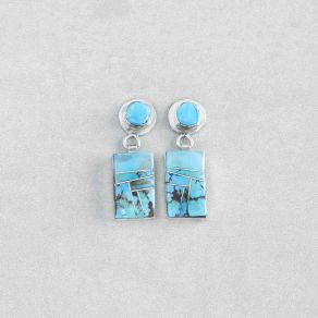 Golden Hills Turquoise Inlay Earrings FJE2814