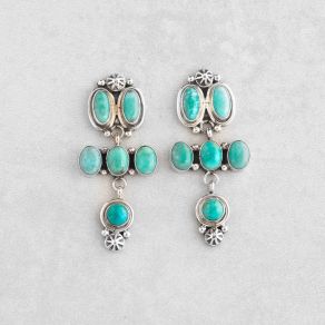 Cross-Shaped Campitos Turquoise Earrings FJE2752