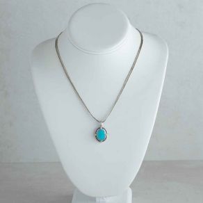 Sonoran Rose Turquoise and Sapphire Necklace FJN2832