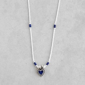 Liquid Silver and Lapis Necklace FJN2131
