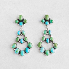 Sonoran Gold Turquoise Chandelier Earrings FJE2511