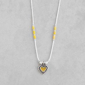 Yellow Liquid Silver Necklace FJN2162