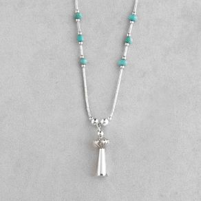 Liquid Silver Campitos Turquoise Necklaces FJN2189