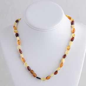 Large Beaded Amber Necklace FJN2308