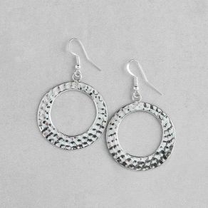Hammered Sterling Silver Earrings FJE2093