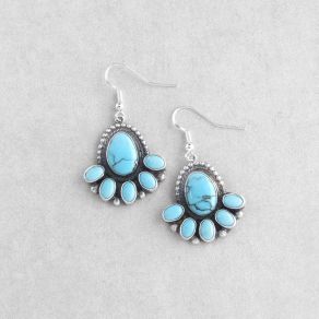 Prince Turquoise Cluster Earrings FJE2674