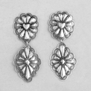 Sterling Silver Repoussé Post Earrings FJE2022
