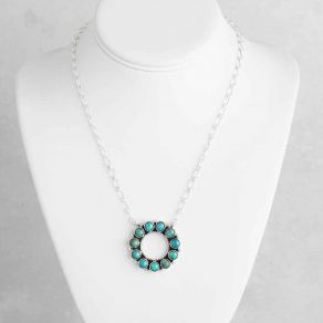 Circular Campitos Turquoise Necklace FJN2601