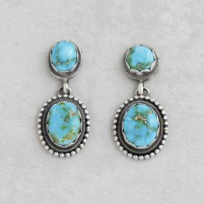 Handmade Sonoran Gold Turquoise Earrings FJE2212