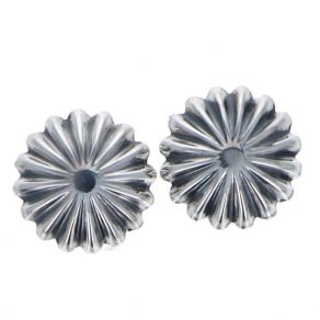 Sterling Silver Concho Earrings 970-071E