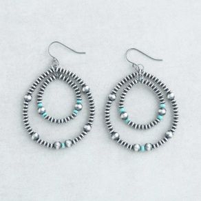 Sterilng Silver OxyBead© & Campitos Turquoise Earrings FJE2286