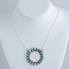 Carico Lake Turquoise Cluster Necklace FJN2292