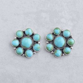 Sonoran Gold Turquoise Cluster Earrings FJE2285