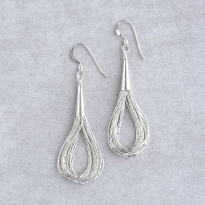 Liquid Silver Hook Earrings FJE2321