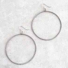 Sterling Silver Twist Wire Earrings FJE2264