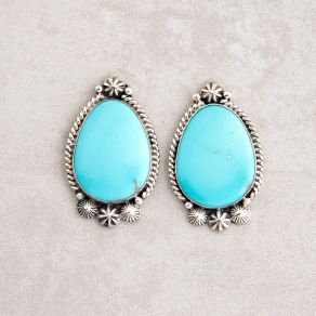 Campitos Turquoise Navajo Earrings FJE0855