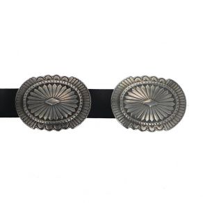 Nickle Leather Concho Belt