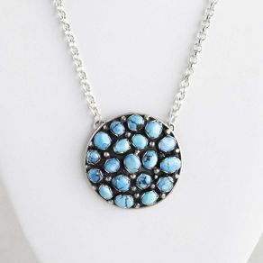 Golden Hills Turquoise Cluster Necklace FJN2853