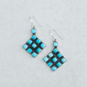 Handmade Sonoran Blue Turquoise Earrings FJE2366