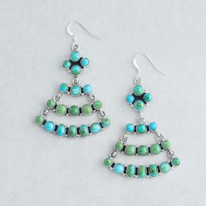 Sonoran Gold Turquoise Chandelier Earrings FJE2360