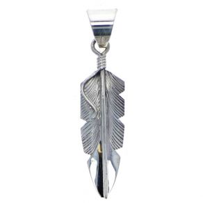 Sterling Silver Navajo Feather Pendant FJP1334 