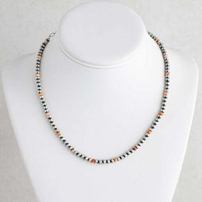 Oxy©Bead and Spiny Oyster Shell Necklace FJN2259