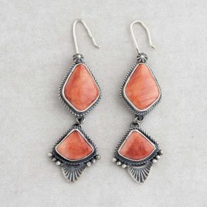 Handmade Spiny Oyster Shell Sterling Silver Earrings FJE1879