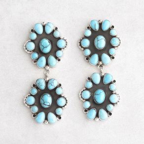 Prince Turquoise Cluster Earrings FJE2392