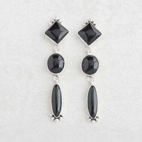 Black Onyx Dangle Earrings FJE2856