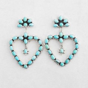 Campitos Turquoise Heart Earrings FJE2048